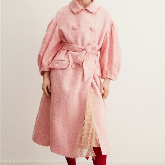 Simone Rocha Jackets & Blazers - NWT Simone Rocha H&M Pink Tinsel Coat szS